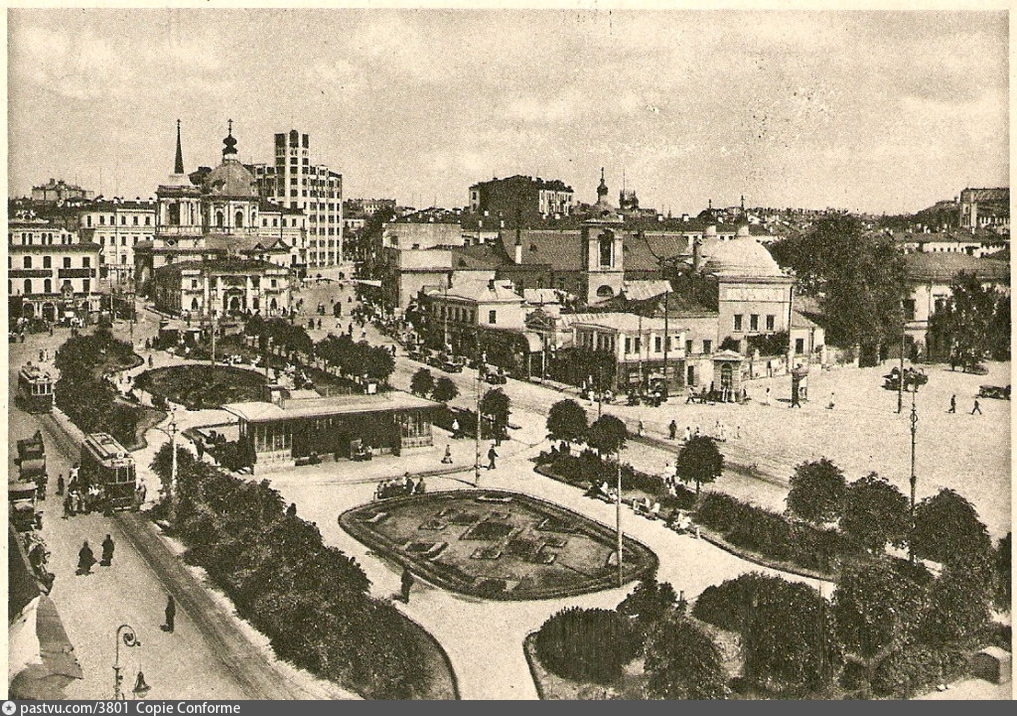 Кинохроники старой Москвы. Арбатская площадь в 1926 г.